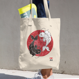 Yin Yang Koi Zen Cotton Tote Bag