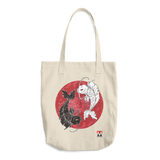 Yin Yang Koi Zen Cotton Tote Bag