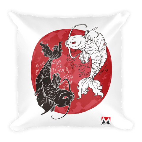 Koi Fish Square Pillow