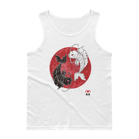 Japanese Koi Yin Yang Zen Symbol Tank Top
