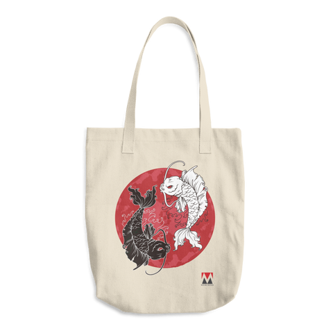 Yin Yang Koi Zen Cotton Tote Bag