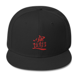 Chinese Lucky Character Wool Blend Snapback